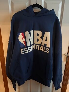 New! NBA Essentials Men's Navy Hoodie Sweatshirt